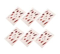 Healvian 6pièces Autocollants Cicatrices Halloween Faux Blessures Réalistes Autocollants Temporaires Pour Décoration De Fête Et Accessoires De Théâtre