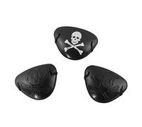 Healvian 6pièces Lot De Cache-œil Pirate Motif Squelette Pour Halloween Fêtes Cosplay Écusson Imprimé Pirate