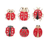 Healvian 6pièces Lot De Épinglettes Insecte De Scarabée Pour Accessoires De Chemise Broches De Chapeau Bijoux De Corsage Décoration Diy