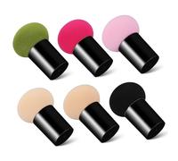 Healvian 6pièces Lot De Éponges Maquillage Forme Champignon Avec Housses Protectrices Applicateur Poudre Et Fond De Teint Pour Visage Mélange Précis Et Finition Professionnelle