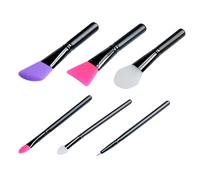 Healvian 6pièces Lot De Pinceaux Masque Visage Silicone Applicateur Boue Lotion Beurre Corporel Brosse Sans Poils Pour Soin Peau Sensible