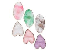 Healvian 6pièces Palette De Nail Art Résine Dorée Plaques De Mélange De Couleurs pour Manucure Et Affichage des Œuvres