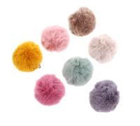 Healvian 7 Pièces Pince à Cheveux Broche Boule De Poils Heads De Chimio Pompon Perles Clivage Enveloppement De Tête Turban De Cheveux Caches Revêtements Corsage Fausse De Lapin