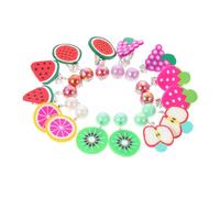 Healvian 7paires Boucles Oreilles Clips Filles Garçon Fille Motifs Dessins Animés Pendantes