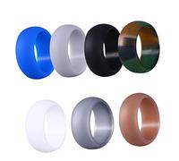 Healvian 7Pièces Anneaux de Silicone Caoutchouc pour Couples Ajustables Couleurs Camouflage Argenté Noir et Style