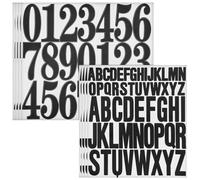 Healvian 8 Feuilles d'Autocollants Lettres et Chiffres Adhésifs Petit Format Multi-Usages pour Étiquetage Boîte aux Lettres Papier Cartes Adhérence Forte Alphabet Autocollant