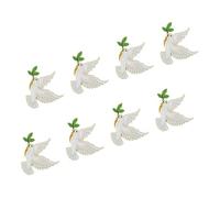 Healvian 8 pièces Broche de Paix Métal Émail Blanc Broche Élégante pour Femme Accessoire Décoratif pour Costume Pull Chapeau et Sac à Dos Cadeau Significatif pour Célébrations et Échanges