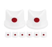 Healvian 8 Pièces Ensemble de Capuchons Blancs pour Buses de Bombes Aérosol en PE, Légers et Faciles à Appliquer, pour Réparation Automobile et Projets DIY