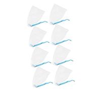 Healvian 8 pièces Filets Exfoliants Visage Bleu Ciel Sacs Mousseline Nettoyants Savon Réutilisables Maillage Flexible pour Soin Du Visage Doux et Exfoliation Agréable