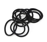 Healvian 8 pièces Lot de Élastiques Cheveux Noirs Épais Accessoires Coiffure et Filles Maintien Renforcé pour Queue de Cheval et Cheveux Bouclés Liens Résistants
