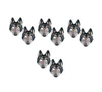 Healvian 8 Pièces Masque de Loup Halloween Eva Demi Visage Réaliste Masque Cosplay Effrayant pour Fête Costumée Carnaval et Halloween