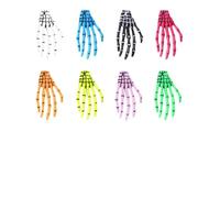 Healvian 8 Pièces Pinces à Cheveux Squelette Main Os pour Garçon et Filles Halloween, Accessoires Décoratifs en Plastique et Acier Inoxydable, Clips Originaux pour Cheveux ou Vêtements