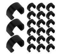 Healvian 80 Clips en C en Alliage d'Aluminium pour Câble de Vélo Collier de Serrage pour Durite de Frein de Vélo Support de Durite Noir Fixation Sécurisée pour VTT