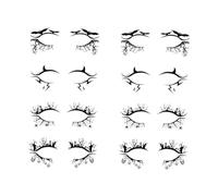 Healvian 8paires Autocollants Eyeliner Halloween Décalcomanies Araignée Chauve-souris Pour Maquillage Festif Et Photographie
