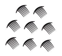 Healvian 8pièces Peigne à Cheveux Noir Plastique Accessoire Mode Dents Incurvé Léger Pour Coiffure Quotidienne Et Cérémonies