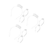 Healvian 9 Pièces Bandeau Métallique Argenté Femme pour Enterrement de Vie de Jeune Fille Accessoire Cheveux Ferme pour Fête de Célibataire et Décorations de