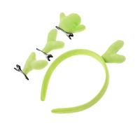 Healvian Accessoires Capillaires Headband Drôle de Pousse de Plante et Clips à Cheveux Cactus pour Fêtes Écoles et Style