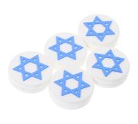 Healvian Amortisseurs de Vibrations Tennis en Silicone Lot de 5 Pièces Drapeau National Israël, Mini Amortisseur pour Raquette Tennis, Accessoire Sport Vibrations et Confort de Jeu