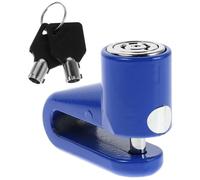 Healvian Antivol pour Disque de Frein Moto et Vélo, Mini Verrou Portable Bleu en Plastique, Système de Blocage de Rotor, Câble Antivol de Sécurité Adapté VTT, Scooter et Trottinette