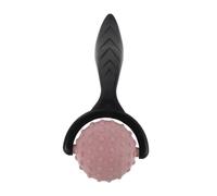 Healvian Appareil de Massage Manuel Nuque Épaules Rouleau Portatif à Petites Billes Roses pour Massage Musculaire Ciblé Léger et Compact, pour Relaxation à Domicile, Bureau ou Sport