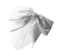 Healvian Arc En Épingle à Cheveux Casque Fille Caches Accessoires Bandeau Femme Église Couvre-chef Arc Coiffes De Mariée Pour Mariage Arc Coiffure Casque De Mariée Filé Blanche