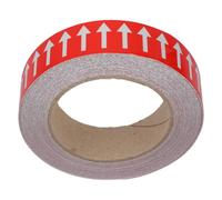 Healvian Autocollant Fléché Adhésif Réfléchissant 30 MM X 20 M Rouge et Blanc Ruban Indicateur de Direction pour Tuyaux Signalisation Industrielle Visible et Résistante aux Intempéries