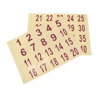 Healvian Autocollants Chiffres Adhésifs Ronds en PVC Imperméables 5 CM Numéros 1 à 40 Stickers Transparents Résistants à L’Eau pour Bureaux Emballages et Organisation