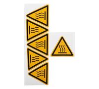 Healvian Autocollants d'Avertissement de Brûlure Haute Température, 2 Feuilles, Panneau de Sécurité pour Surface Chaude en Milieu Industriel