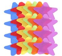 Healvian Autocollants Étoiles en Nylon 30 Pcs 100 MM Multicolores pour Tapis Marqueurs Éducatifs pour Garçon et Filles Patchs Repositionnables pour Jeux de Groupe et Apprentissage en