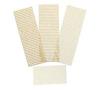 Healvian Autocollants Nacrés Pour Visage Et Ongles 4 Pcs Tailles Multiples Autocollants Adhésifs Perles Pour Maquillage Féminin Fête Bal Masqué Loisirs Créatifs