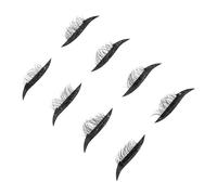 Healvian Autocollants pour Eye-liner Scintillants Noirs, 4 Paires de Cils Individuels en Plastique Auto-adhésifs, Faciles à Décoller, pour Cosplay et Bals Masqués