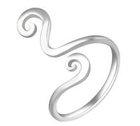 Healvian Bague D'orteil Ajustable en Alliage Argenté pour Femme, Style Bohème Moderne, Ouverture Réglable, pour Plage et Été, Design Unique et Solide