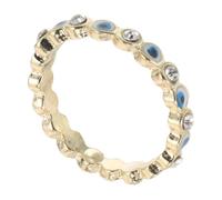 Healvian Bague Œil Maléfique Pour Femmes Avec Cristaux Émail Ajustable Accessoire Pour Halloween Et Fêtes