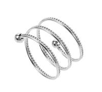 Healvian Bague Réglable Acier Inoxydable Design Torsadé à Double Avec Bague Ouverte Délicate Pour Femme Et Homme Accessoire Mode Chic Et Adaptable