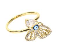 Healvian Bague Réglable avec Œil Anneau Ouvert Fin pour Femme et Confortable pour Fêtes et Occasions