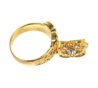 Healvian Bague Secrète En or Avec Couvercle Rabattable Gravée Pour Homme Style Vintage Avec Micro- Occasions Spéciales Taille 10
