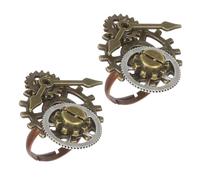 Healvian Bague Steampunk Vintage en Anneau à Engrenage Créatif Design Unique pour Hommes et Femmes Bijoux Élégants Taille Réglable