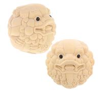 Healvian Balles de Massage Mains en Bois de Buis Sculpté Lot de 2 Balles Lisses de 55 Mm Portables pour Paumes Outil de Motricité et Relaxation Pratique à Domicile