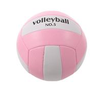 Healvian Ballon de Volley-Ball de Plage Antidérapant en PVC, Taille Officielle 5, Gonflable et Étanche, Couleur Rose et Blanc, pour Beach-Volley en Plein Air, Entraînement et Matchs