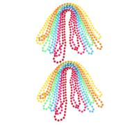 Healvian Balloon Neon Necklace - Collier Fluo En Plastique 12 PièCes Pour ThèMes 70'S Et 80'S Accessoire De FêTe Coloré Et LéGer