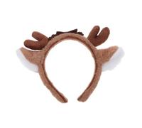 Healvian Bandeau Bobo Cerf Oreille -tête Avec Clips Costume De Bois De Cerf Hommes Bandeau Ours Bandeau Oreilles De Chien Rester Bandeau De Costume De Cerf Ramure Arc Tissu En Peluche