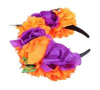 Healvian Bandeau Cheveux Mexicain avec Couronne de Fleurs Artificielles Accessoire de Festival et Confortable pour Costume Halloween et Fête