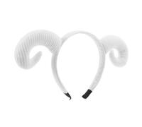 Healvian Bandeau Corne Du Diable Bandeaux Couvre-chef En Corne De Mouton Costume De Mouton Adulte Blanche Coton