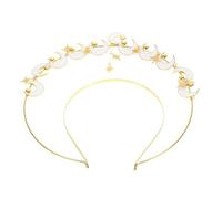 Healvian Bandeau de Lune en Métal Décoration Lune, Couronne Auréole Élégante et Accessoire Polyvalent pour Cheveux Femme, pour Fêtes et Usage Quotidien