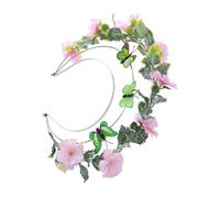 Healvian Bandeau future mariée décorations de fête faire la fête fée tiare hair charms bandana Diadème floral the crown Couronne de fleurs accessoires de cheveux de mariée mariage en tissu
