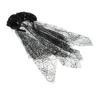 Healvian Bandeau Lolita foncé masque LED vêtements gothiques casque gothique bandeau en dentelle tenue gothique halloween déguisement accessoires gothiques bandeaux gothiques en tissu Black