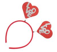 Healvian Bandeau pour Cheveux Saint-valentin de Cœur, Accessoire Romantique Rouge, Taille Unique, Léger et Confortable, pour Mariage, Fête, Enterrement de Vie de Jeune Fille et Photos