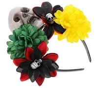 Healvian Bandeau Tête De Mort Rose Fantôme Bandeaux Diadèmes Zombi Décoration Chapeaux Halloween Casque D ' halloween Pour Femme Toile D ' araignée D ' halloween Bandeau De Déesse Habit En Soie