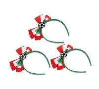 Healvian Bandeaux De Football Verts Blancs Rouges à Nœud Fantaisie En Tissu Léger, Accessoires Pour Cheveux De Supporters, 3 Pièces, Fête Sportive, Harmonie Aux Trois Couleurs, Taille Unique