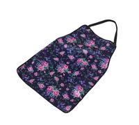 Healvian Bavoir Adulte Imperméable Poche Rabattable Lavable et Ajustable Protection Repas pour Personnes Âgées Couleur Bleu Marine Unisexe Grosse Taille Facile à Nettoyer